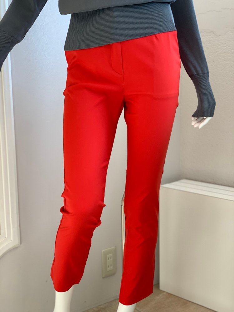 フロントダーツ細ストレッチパンツ(オレンジ)
