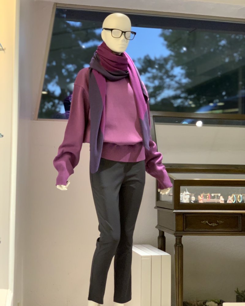 フロントダーツ細ストレッチパンツ(限定色:ダークグレー)