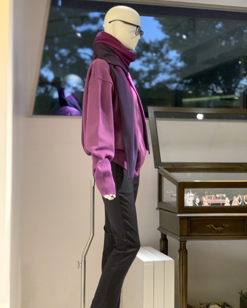 フロントダーツ細ストレッチパンツ(限定色:ダークグレー)