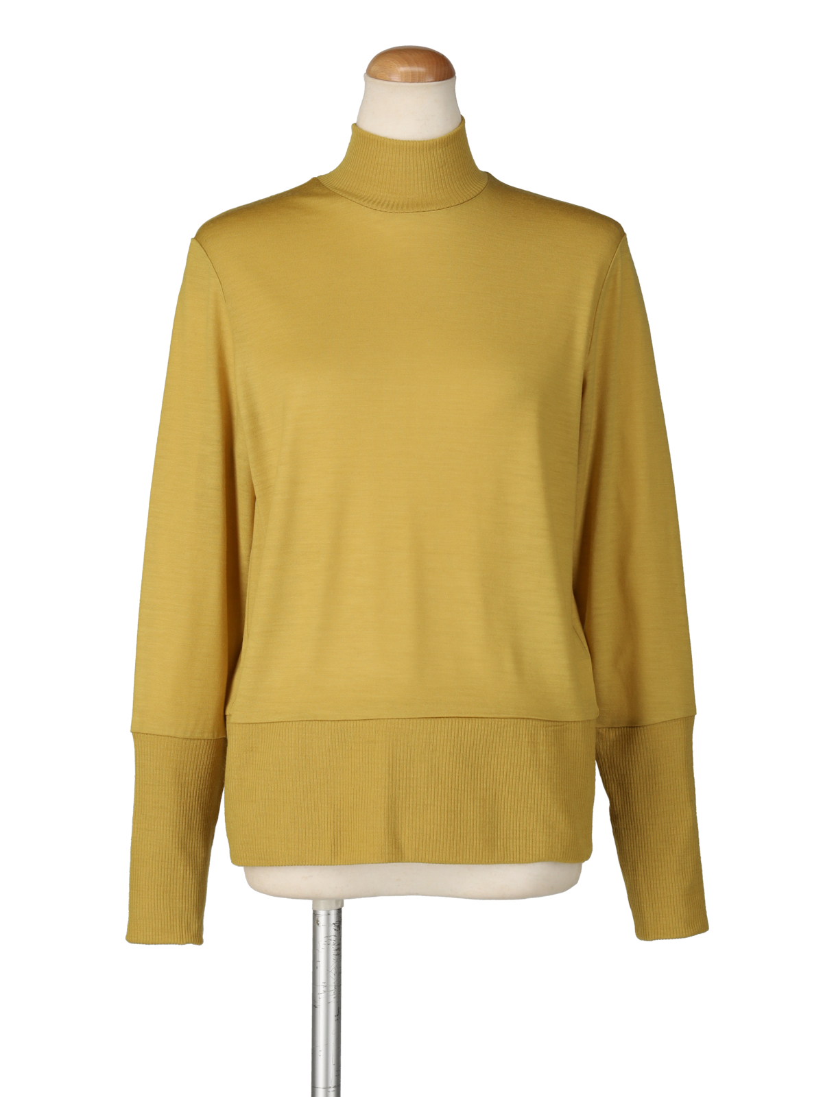 ニットカットリヴハイネック (イエロー)