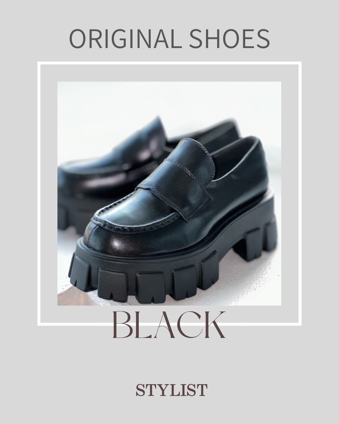 厚底ブラックローファー カラーノ CARRANO 厚底ホースビットローファー （ブラック