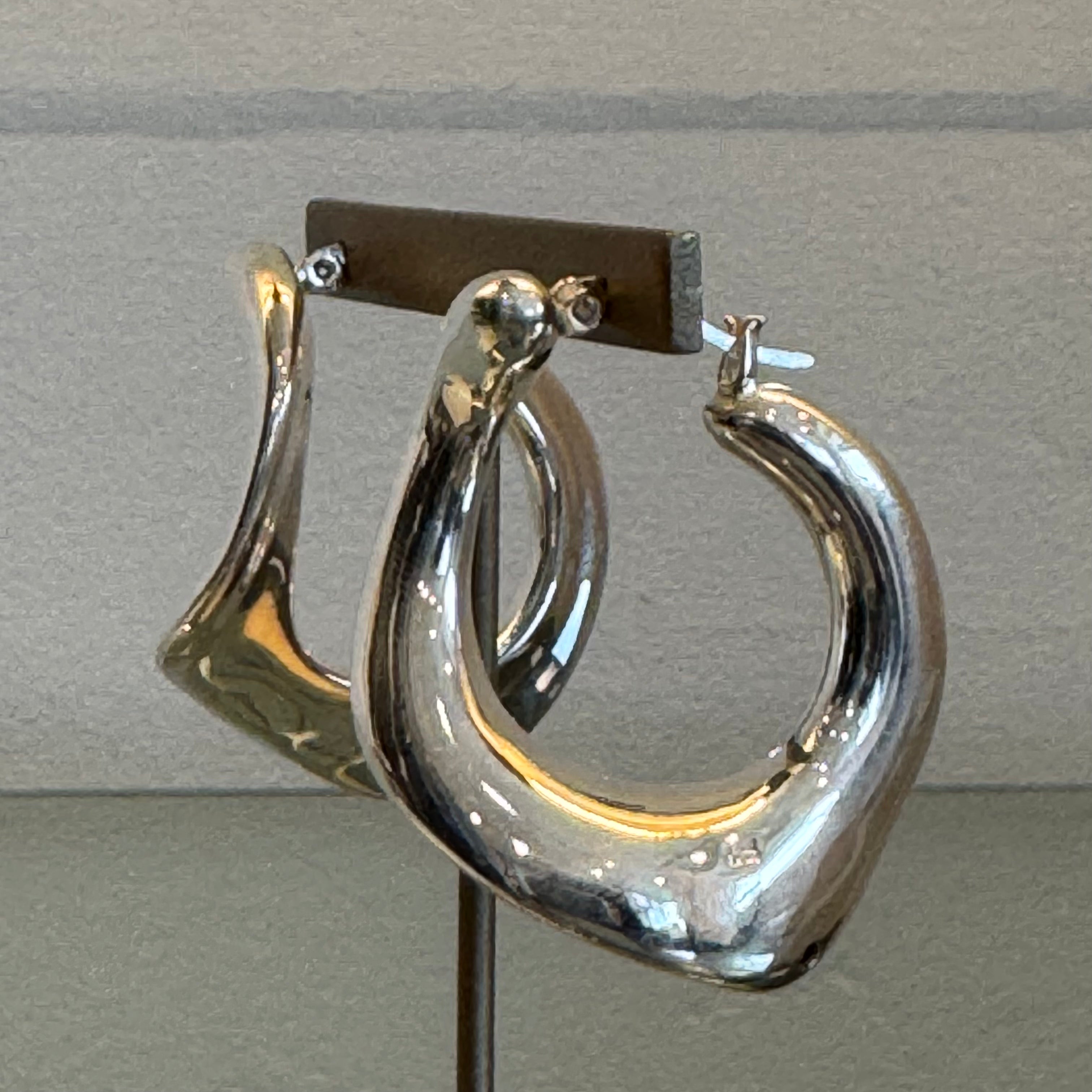 デザインフープピアス(シルバー)