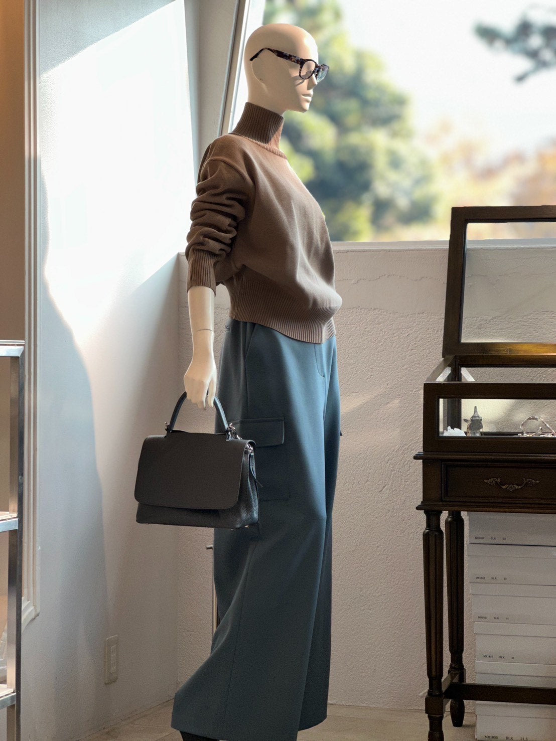 ワイドカーゴパンツ(ブルーグレー)