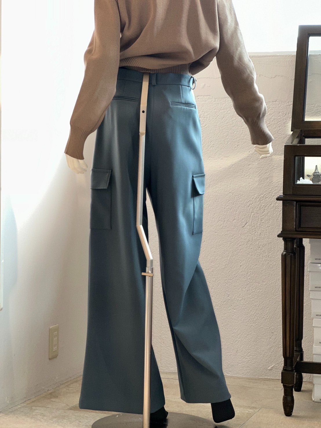 ワイドカーゴパンツ(ブルーグレー)