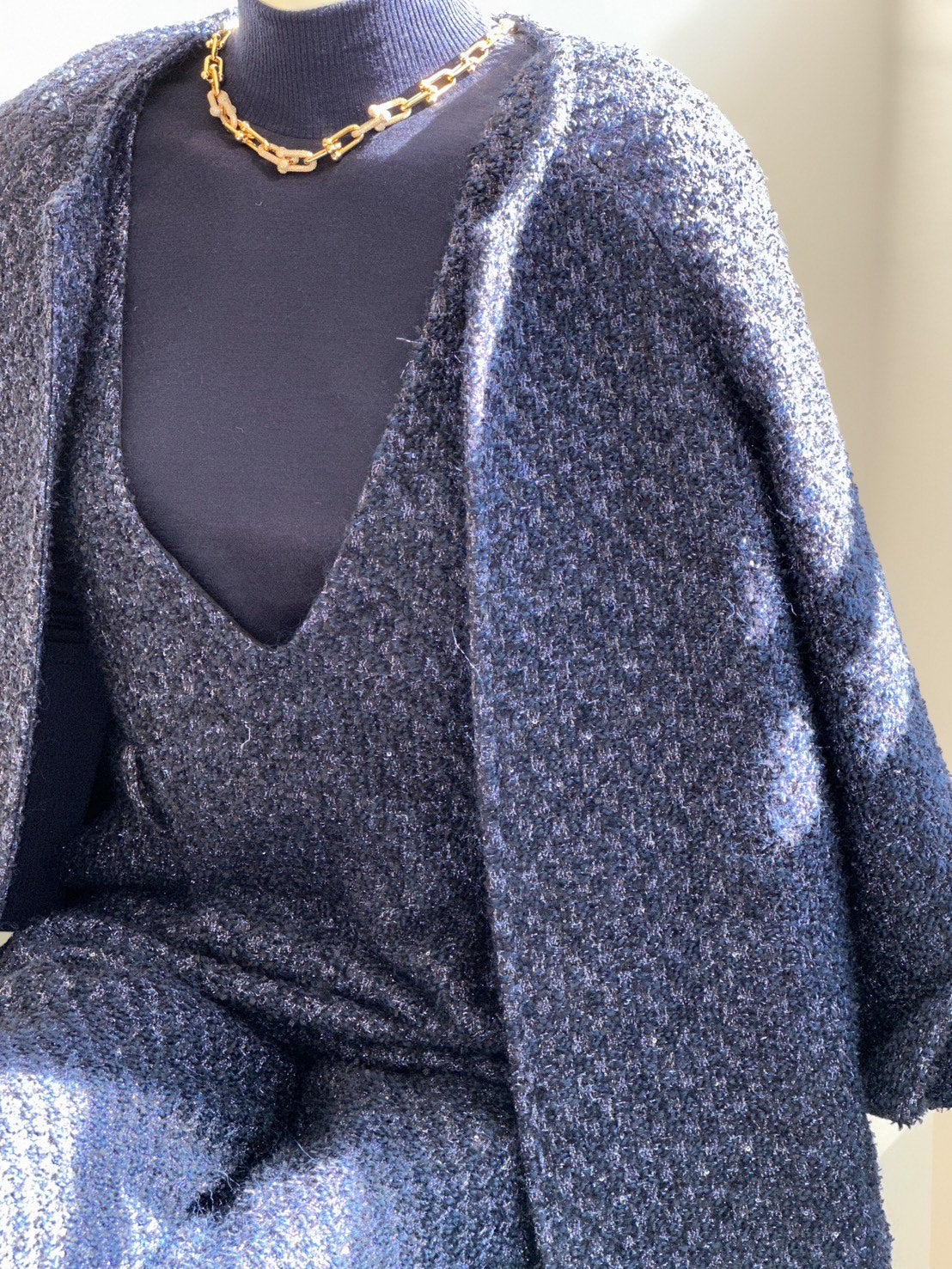 ツイードジャケット(ネイビー)