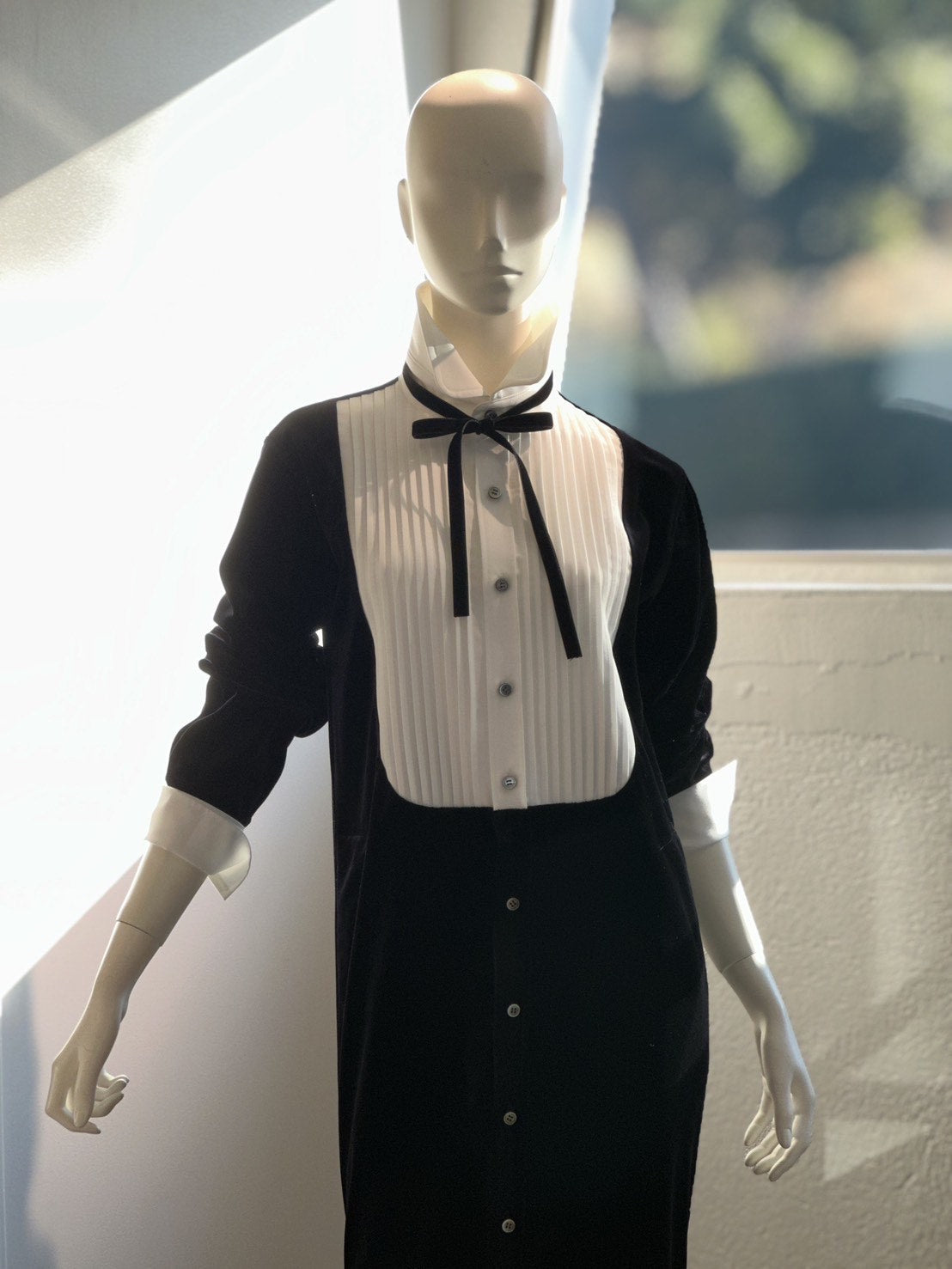 タキシードシャツワンピース(ブラック)