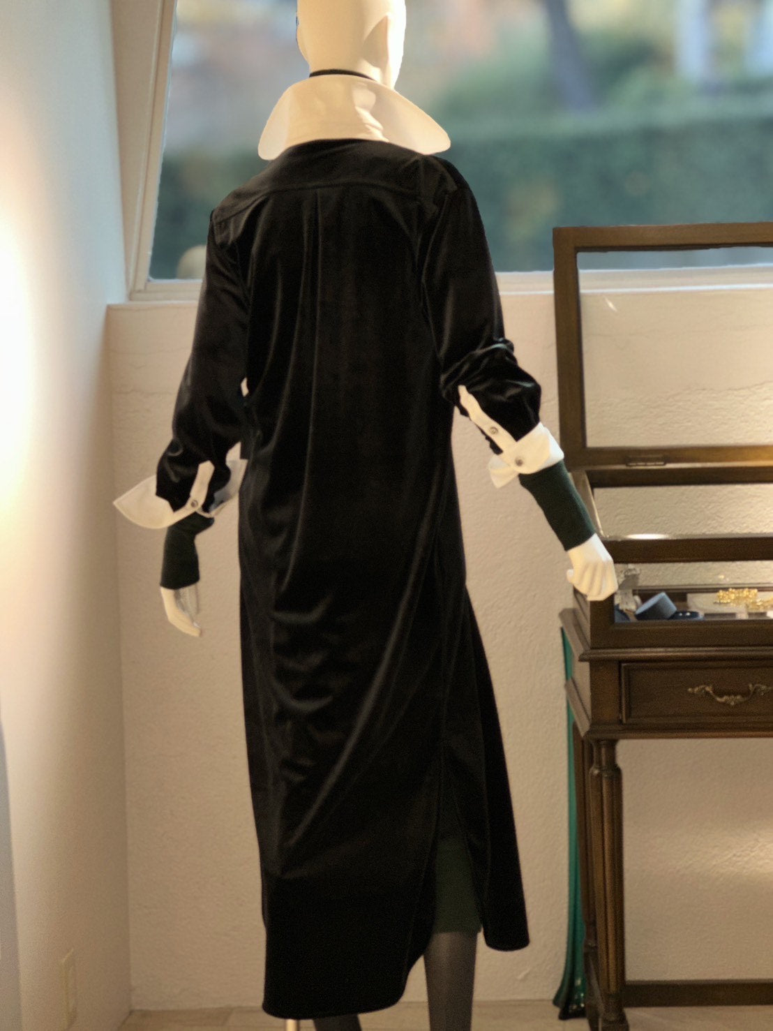 タキシードシャツワンピース(グリーン)