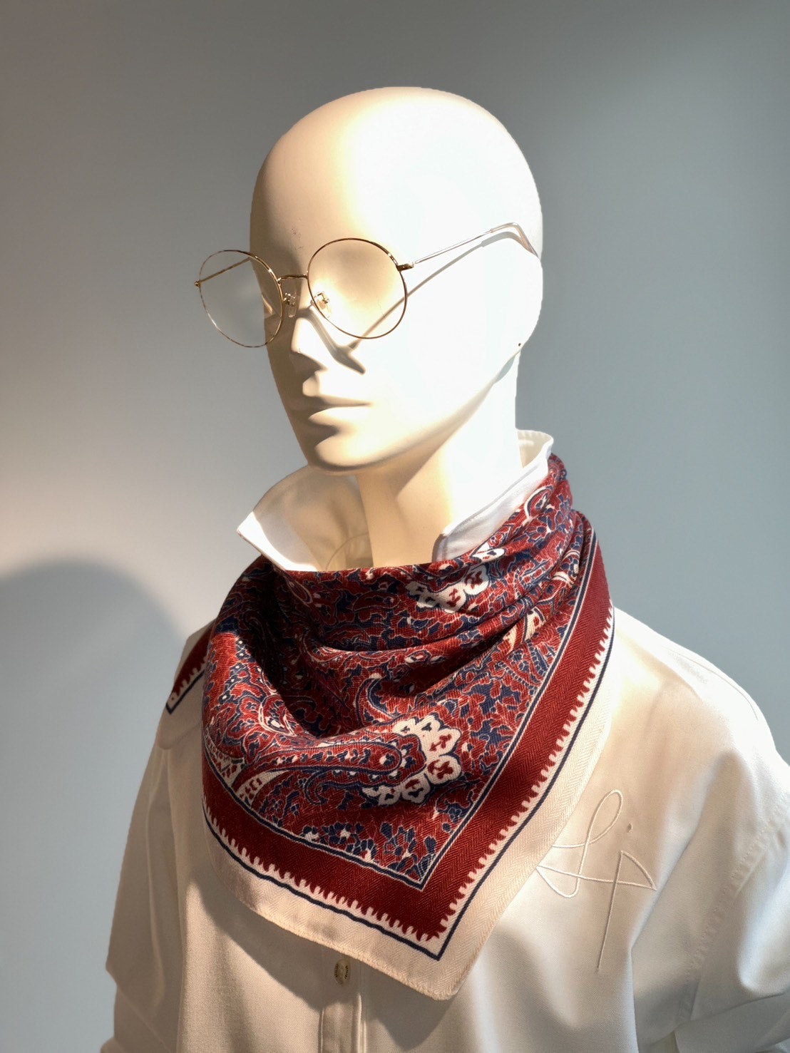 ストール(ペイズリー・ボルドー)