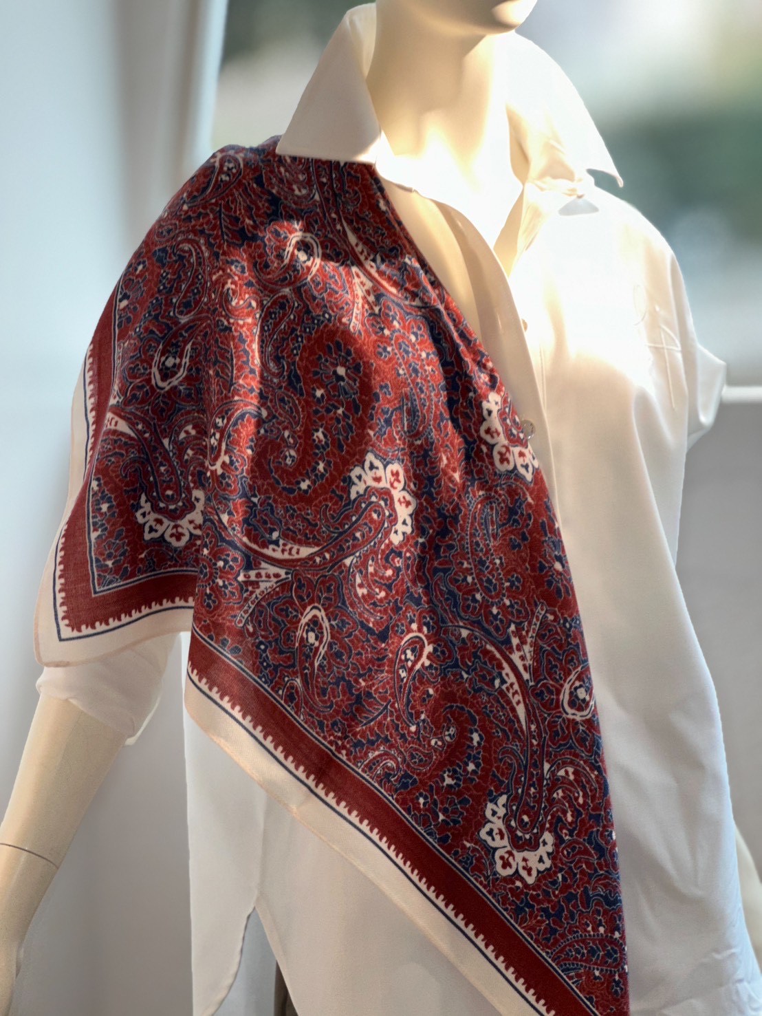 ストール(ペイズリー・ボルドー)