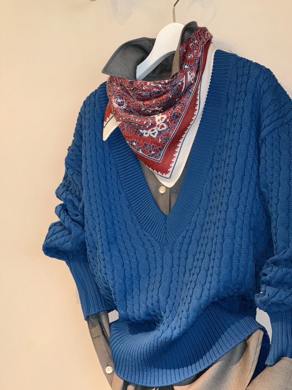 ストール(ペイズリー・ボルドー)