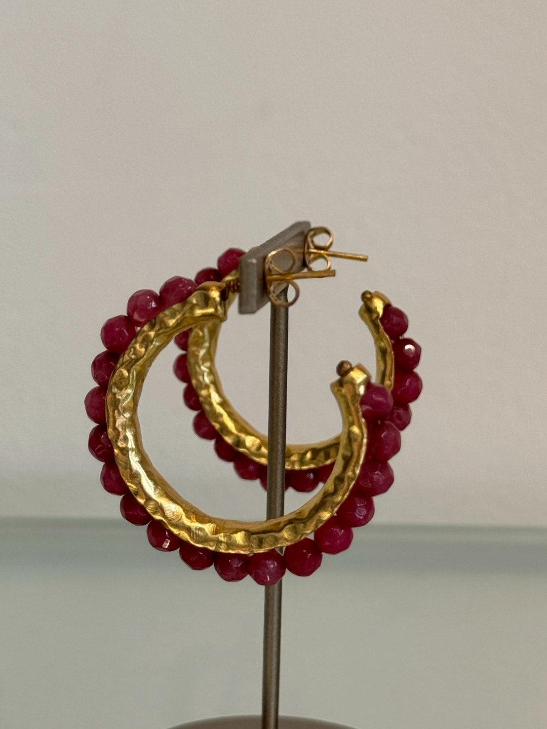 RED JADE(赤翡翠)フープピアス