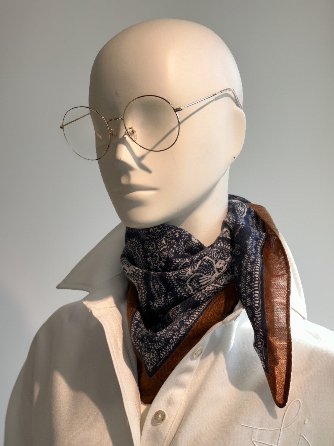 ストール(ペイズリー・ネイビー)