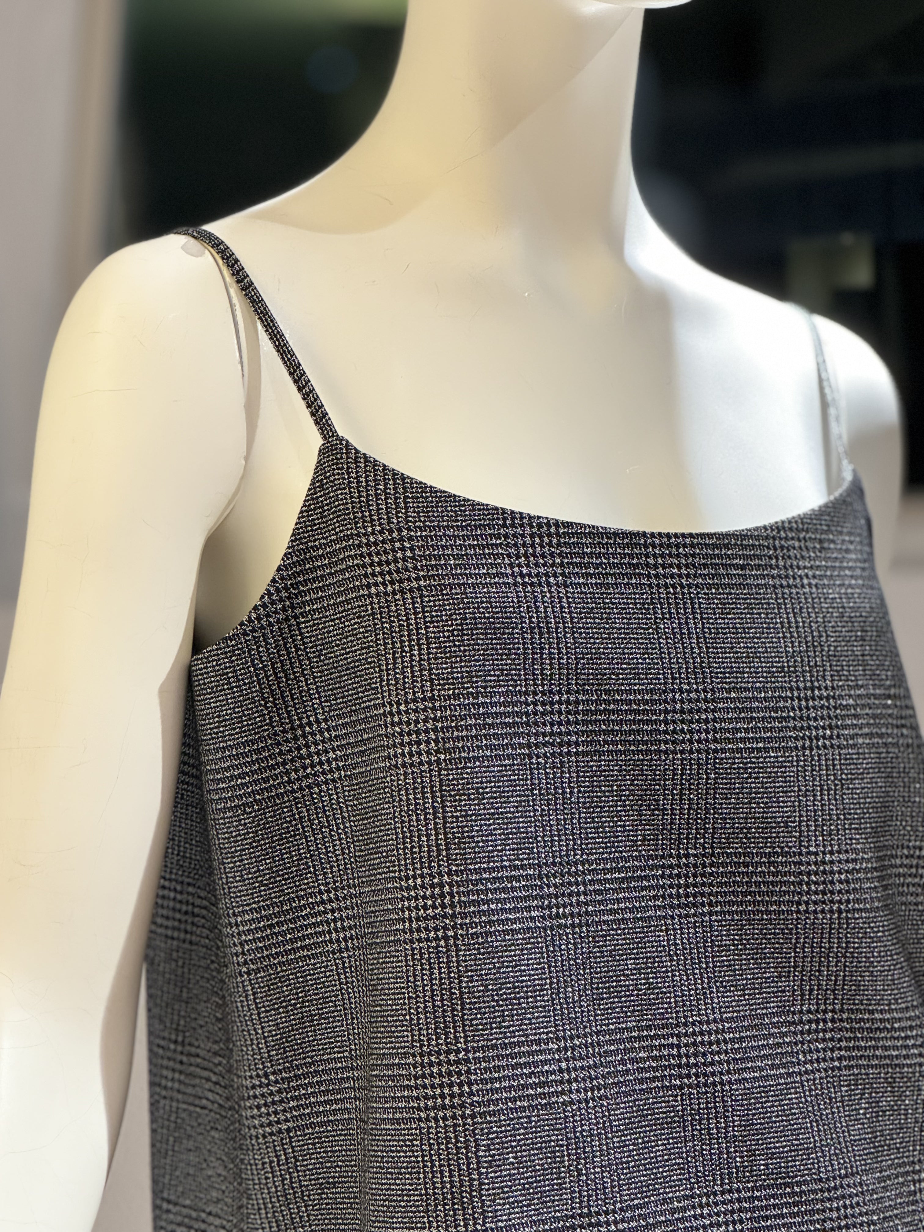 キャミソールブラウス(ブラックシルバー)