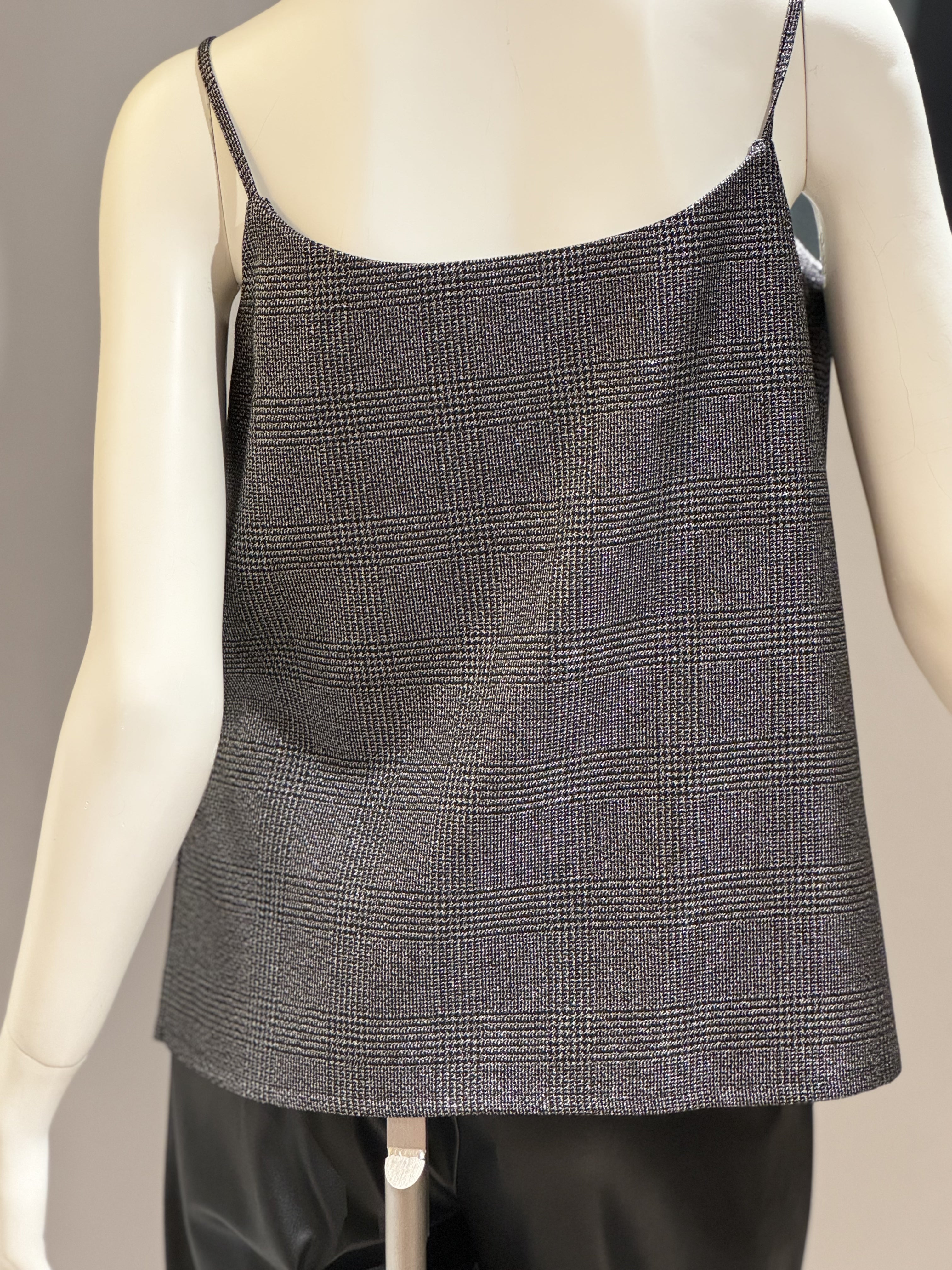 キャミソールブラウス(ブラックシルバー)