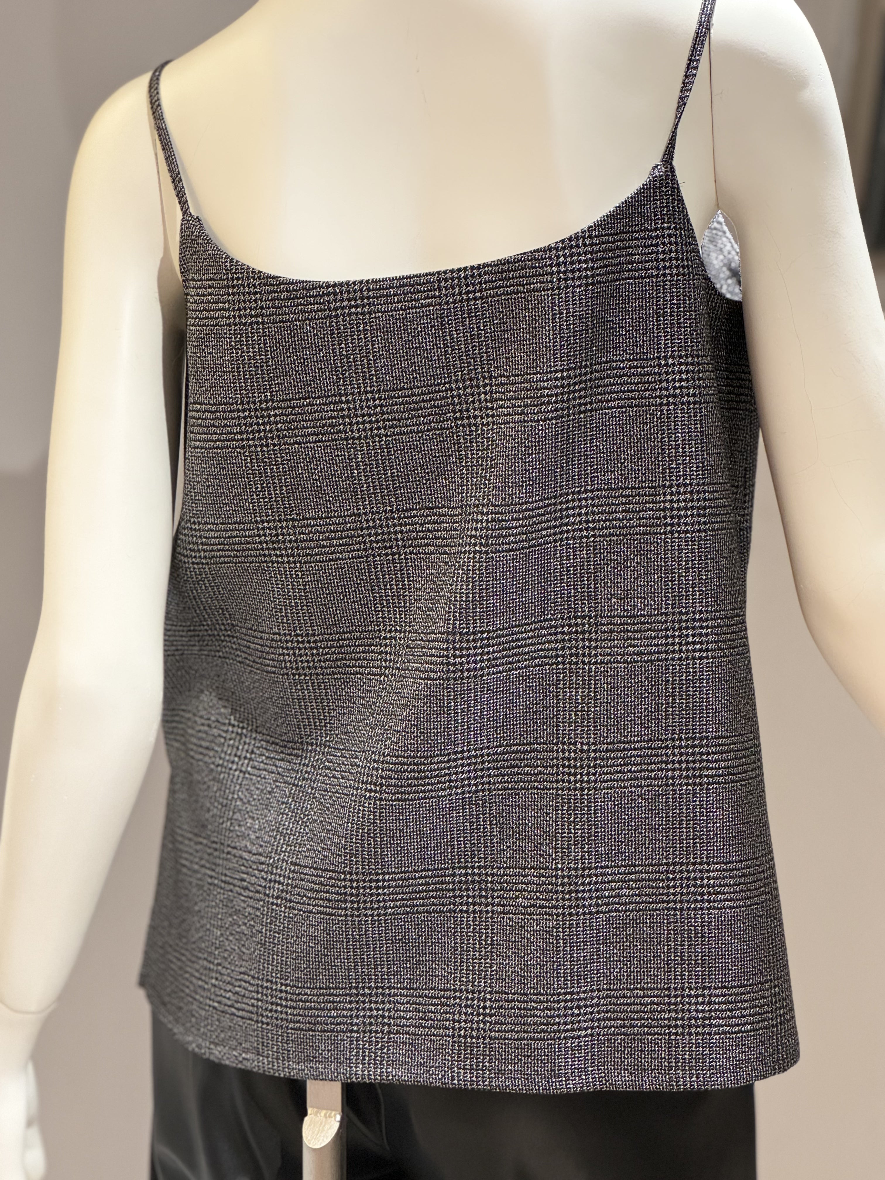 キャミソールブラウス(ブラックシルバー)