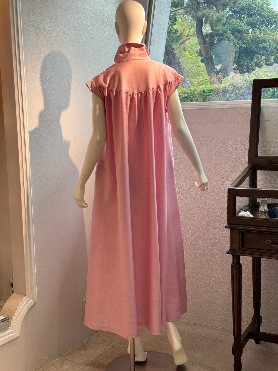 ポロカラーフレンチワンピース(PINK)