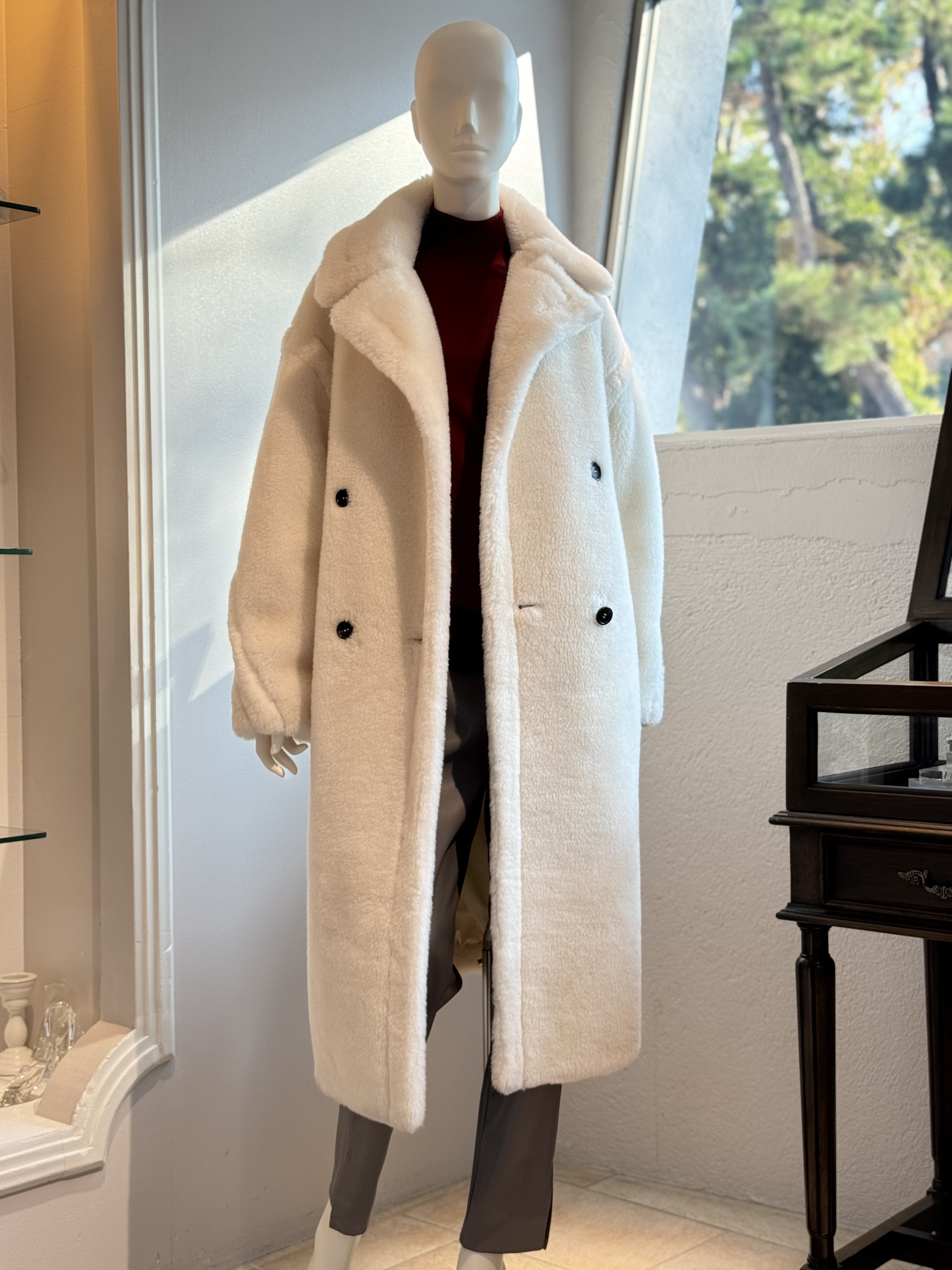 ウールボアコート(ホワイト)