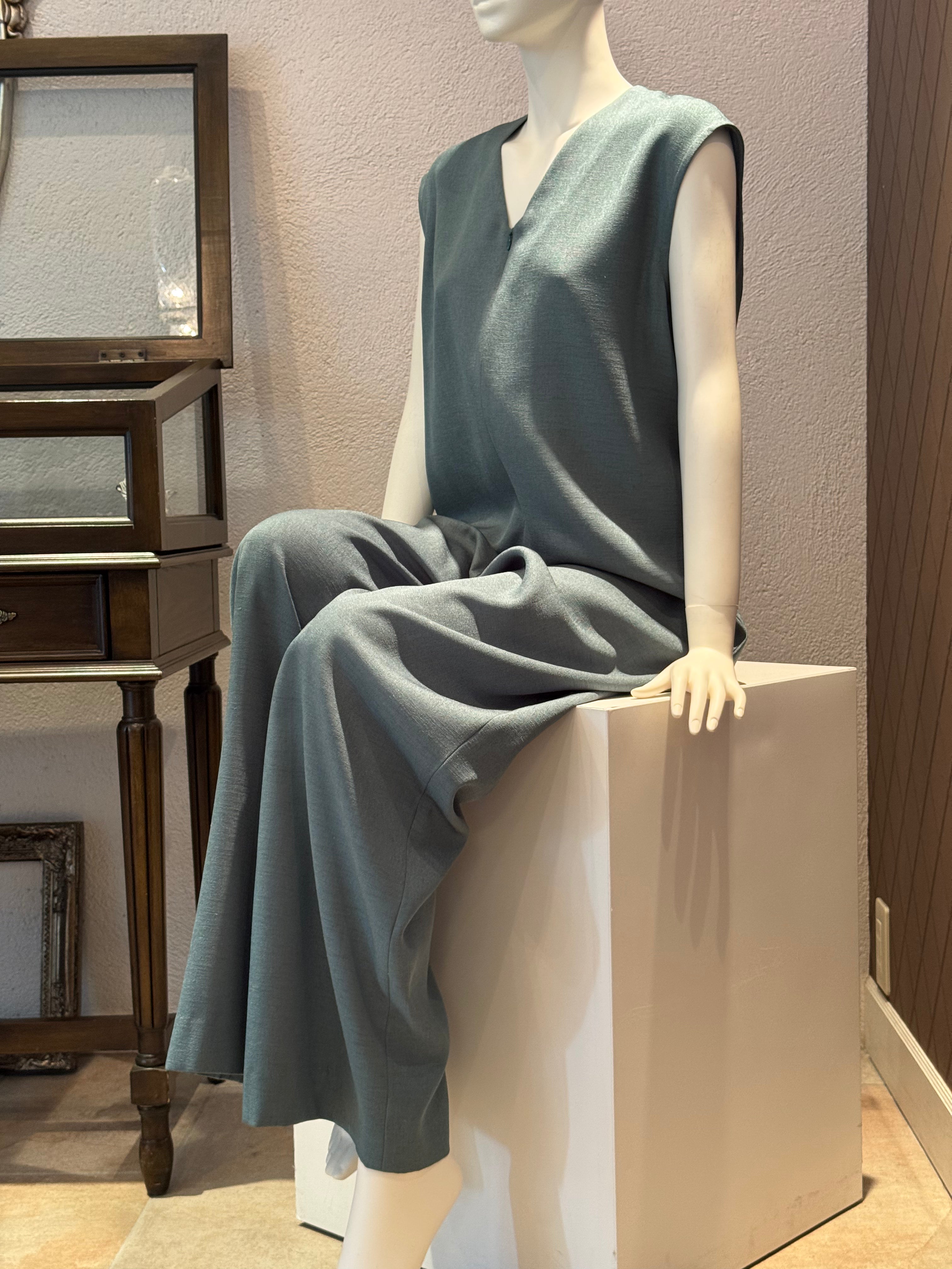 リネン風オールインワン (セージ)