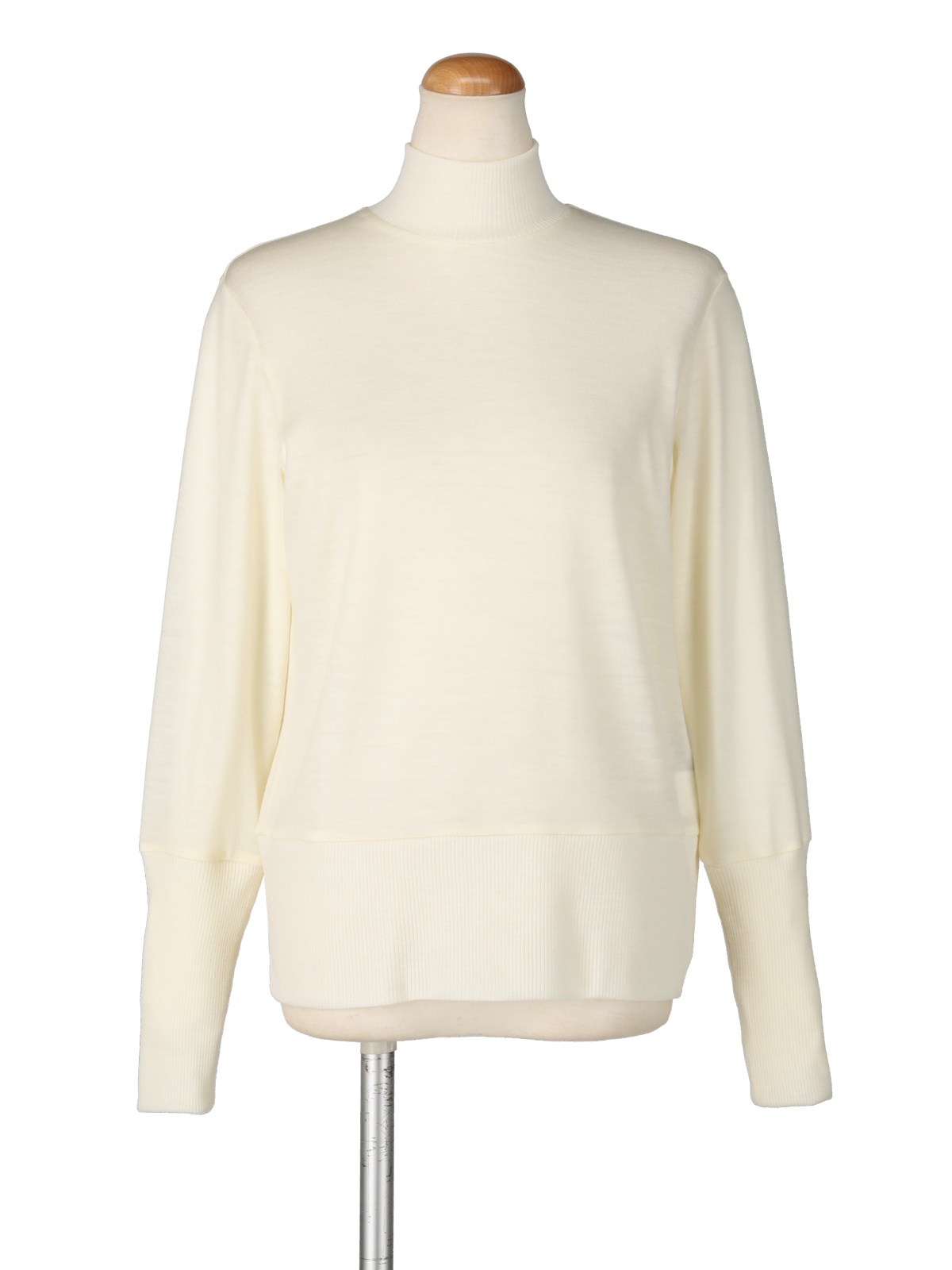 ニットカットリヴハイネック (ホワイト)