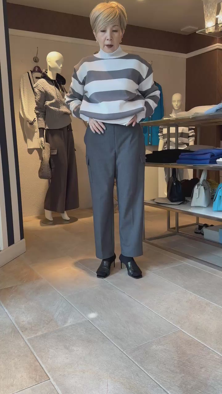 クロップドカーゴパンツ(グレー)
