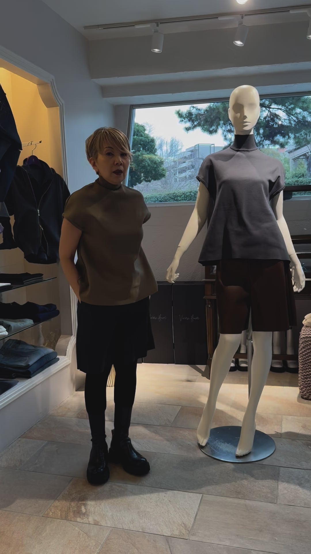 フェイクレザーショートパンツ(ブラック)