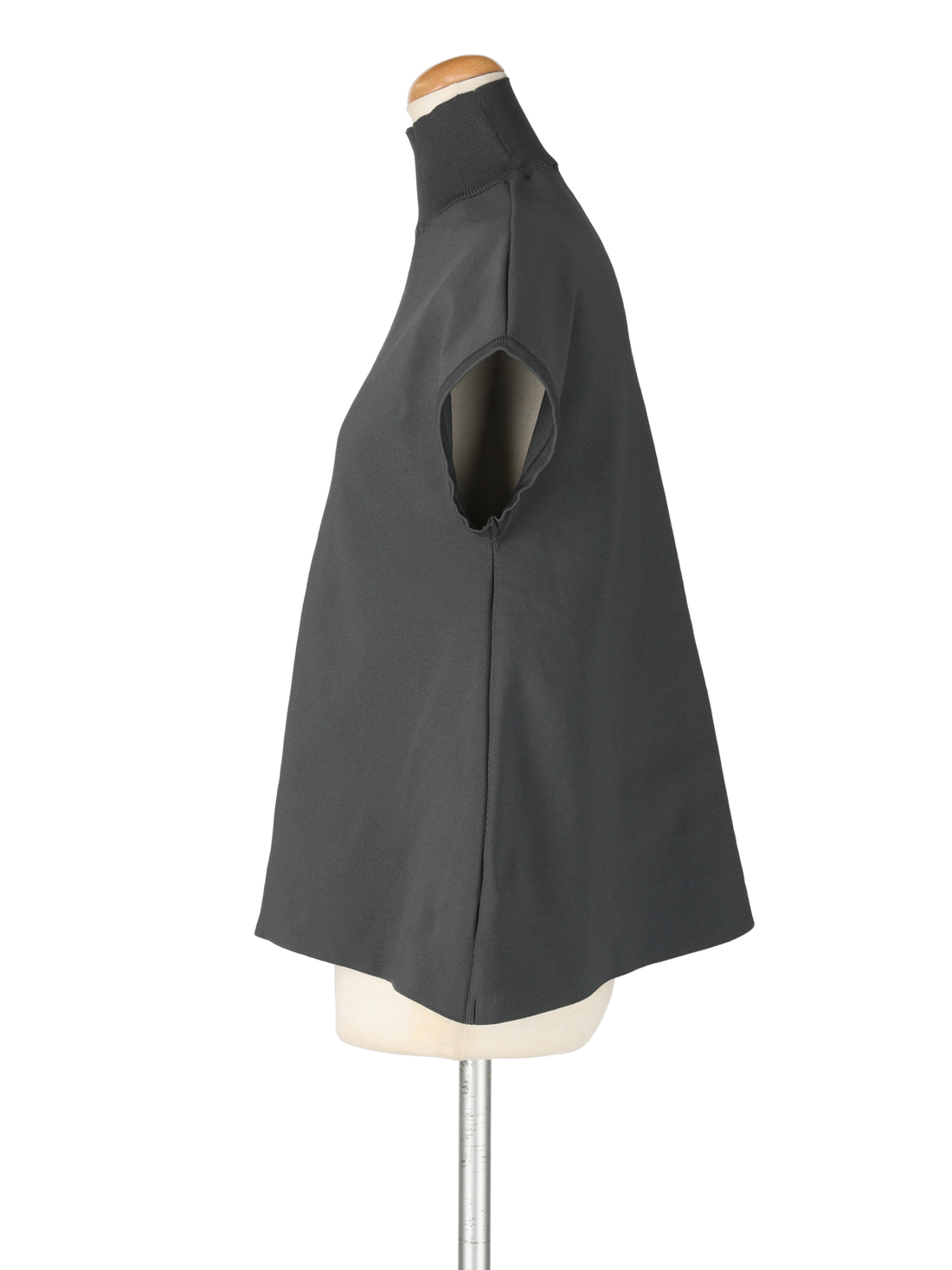 ハイネックフレンチAラインニット(グレー)