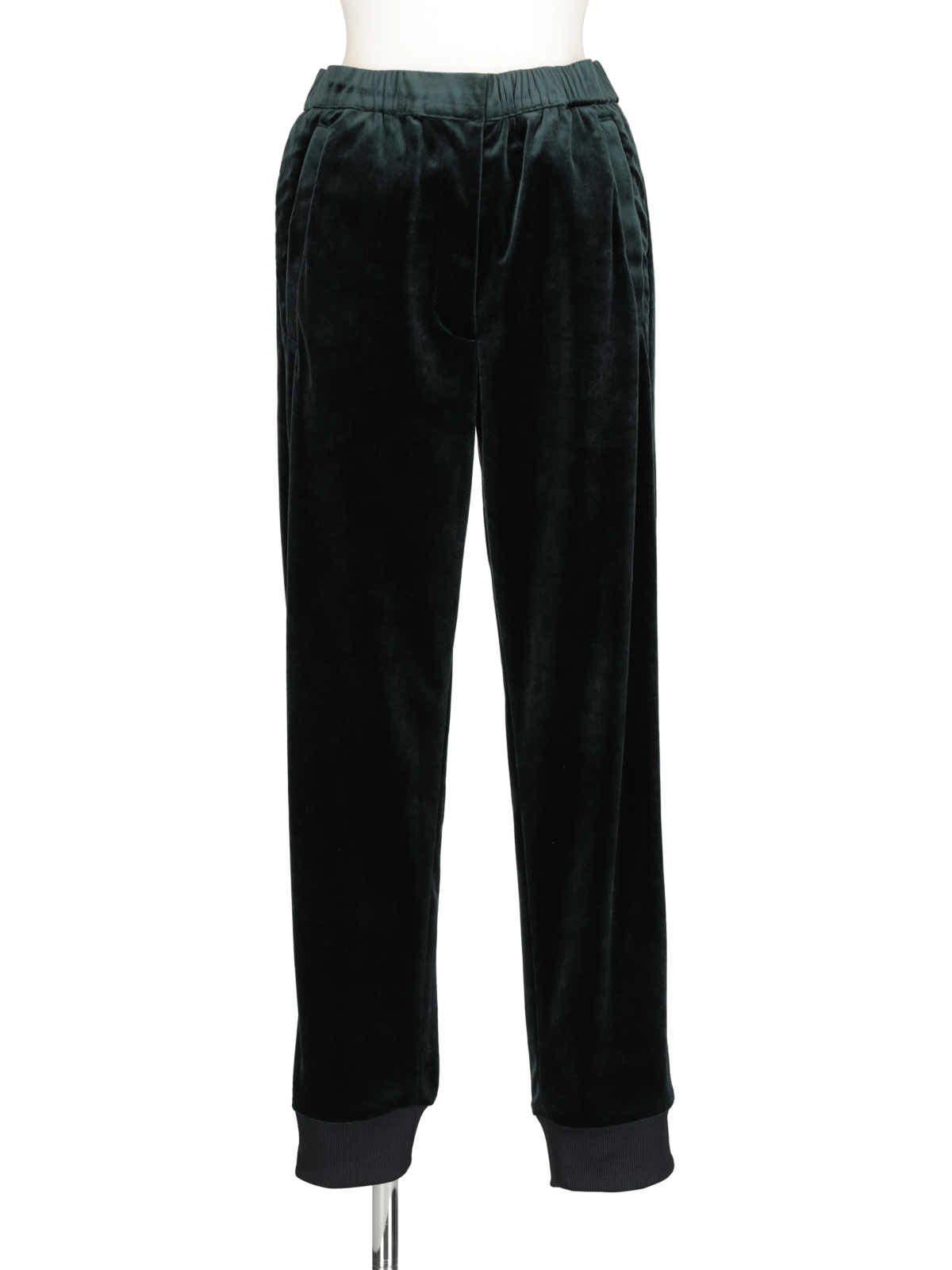 ベロアジョガーパンツ（グリーン）