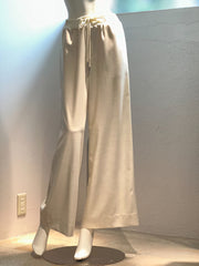 ポリレーヨンワイドパンツ(クリーム)