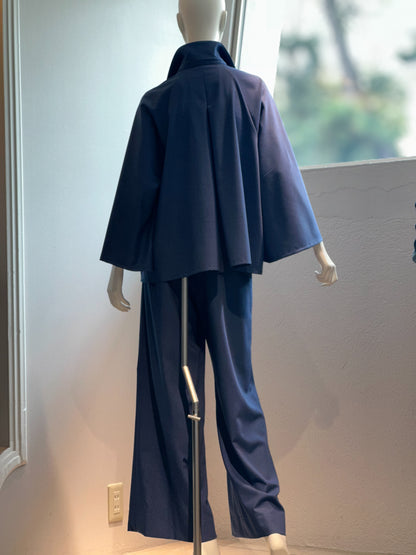 スキッパーシャツ(インディゴ)