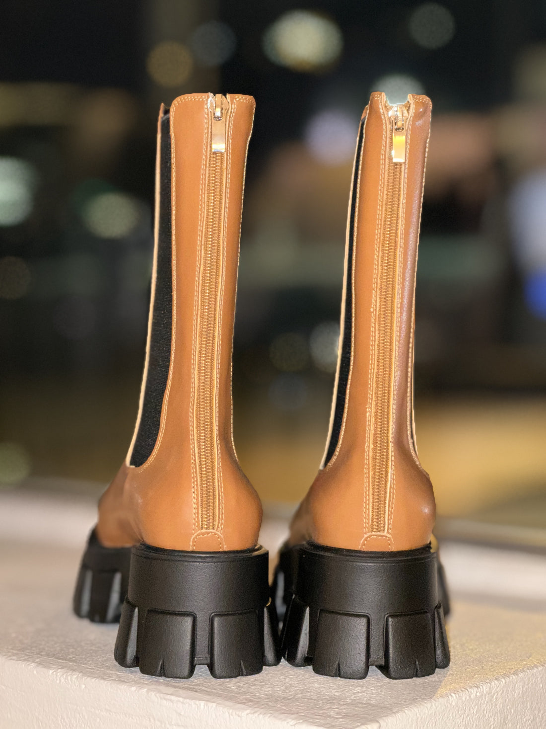 サイドゴアブーツ（キャメル）