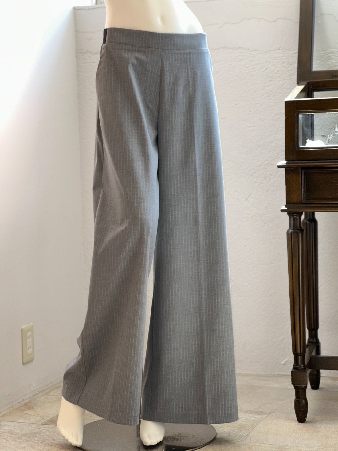 ストライプセットアップパンツ(グレー)