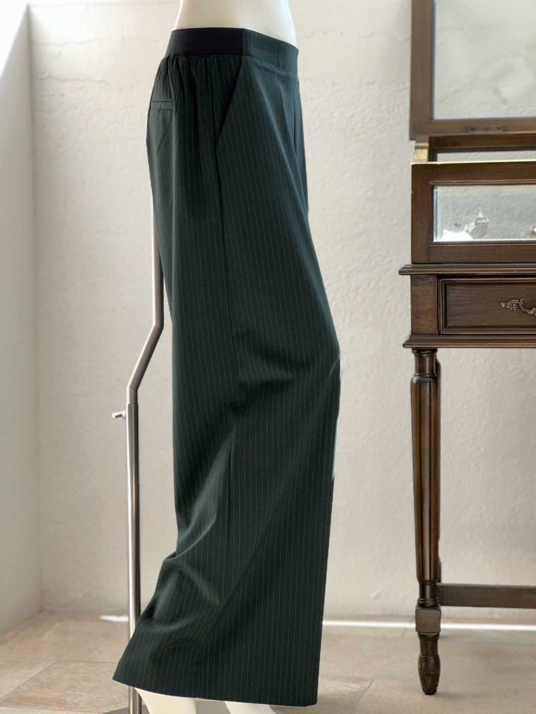 ストライプセットアップパンツ(グリーン)