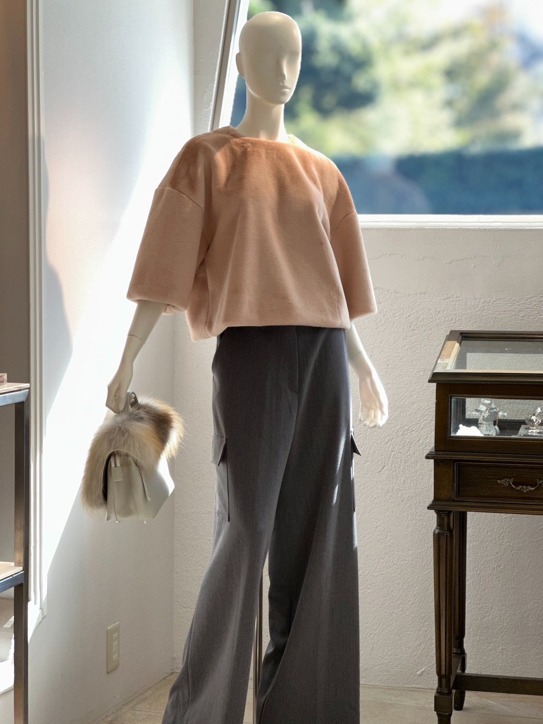 ブルジョアファーブラウス(ピンク)