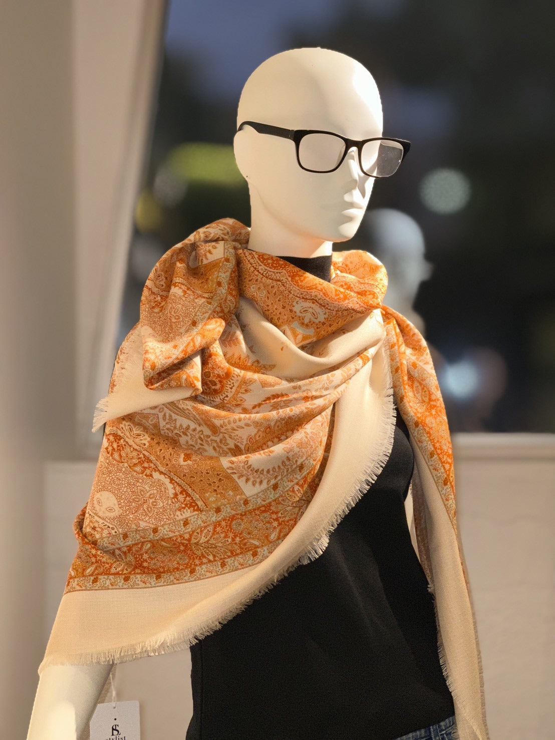 ストール(エテ)(オレンジ)