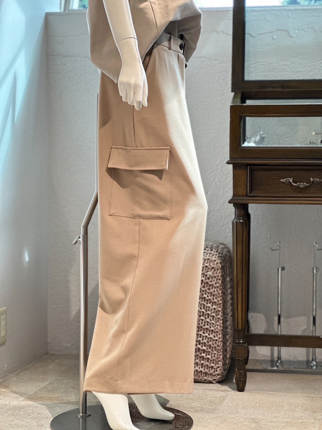 ワイドカーゴパンツ（キャメルベージュ）