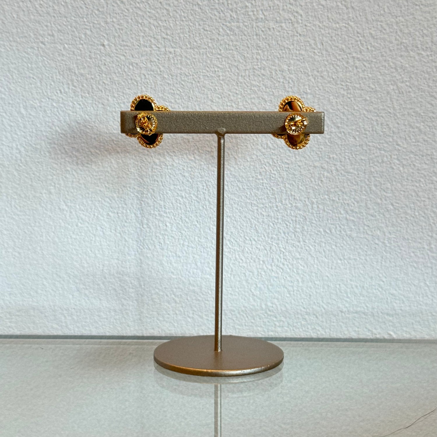 クローバーピアス(ターコイズ)