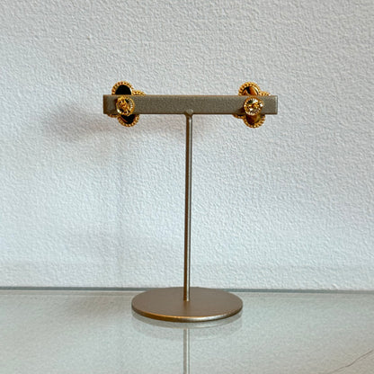 クローバーピアス(ターコイズ)