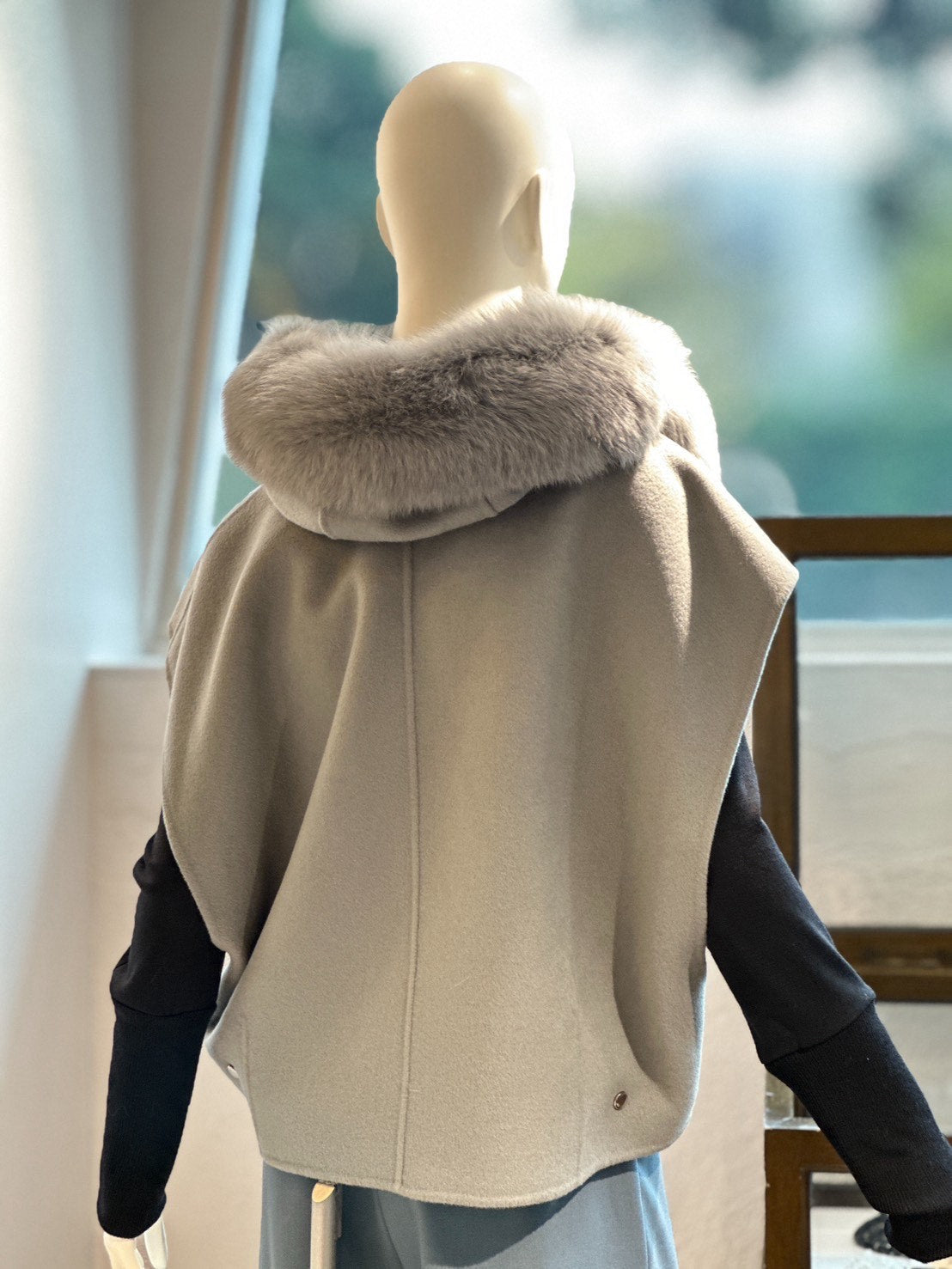 FOXファー ウールカシミヤコート