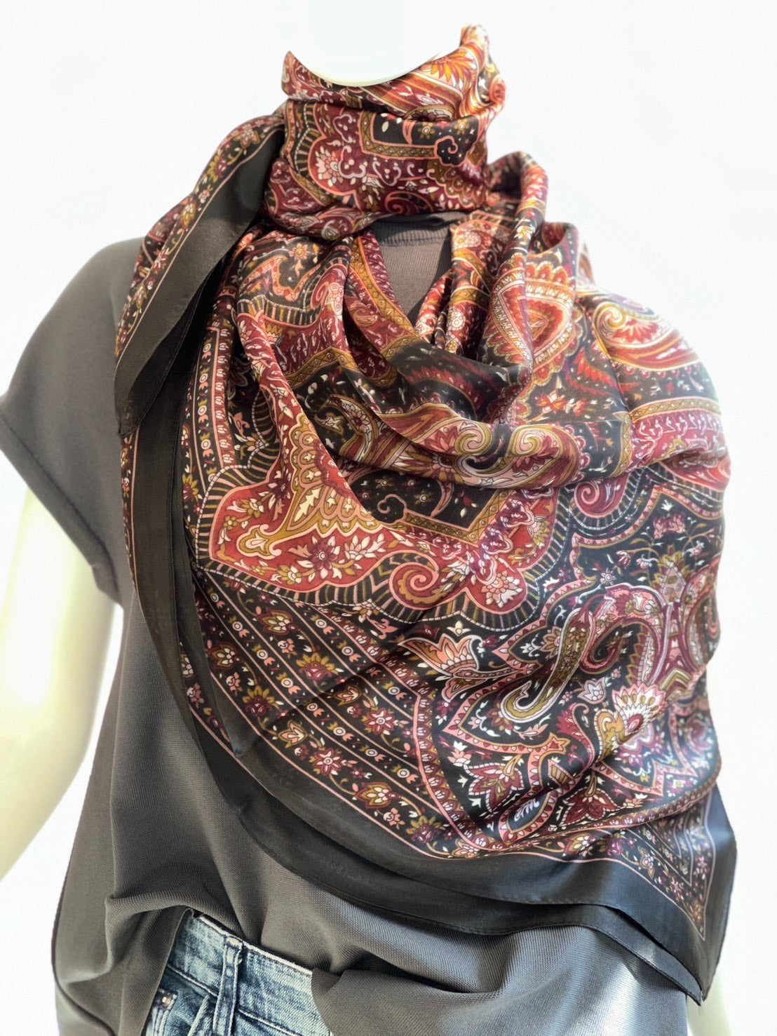 ストール（ミッドナイト・バーガンディ）