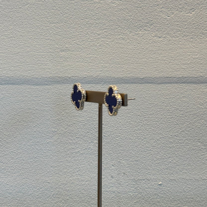 クローバーピアス(ラピスラズリ)