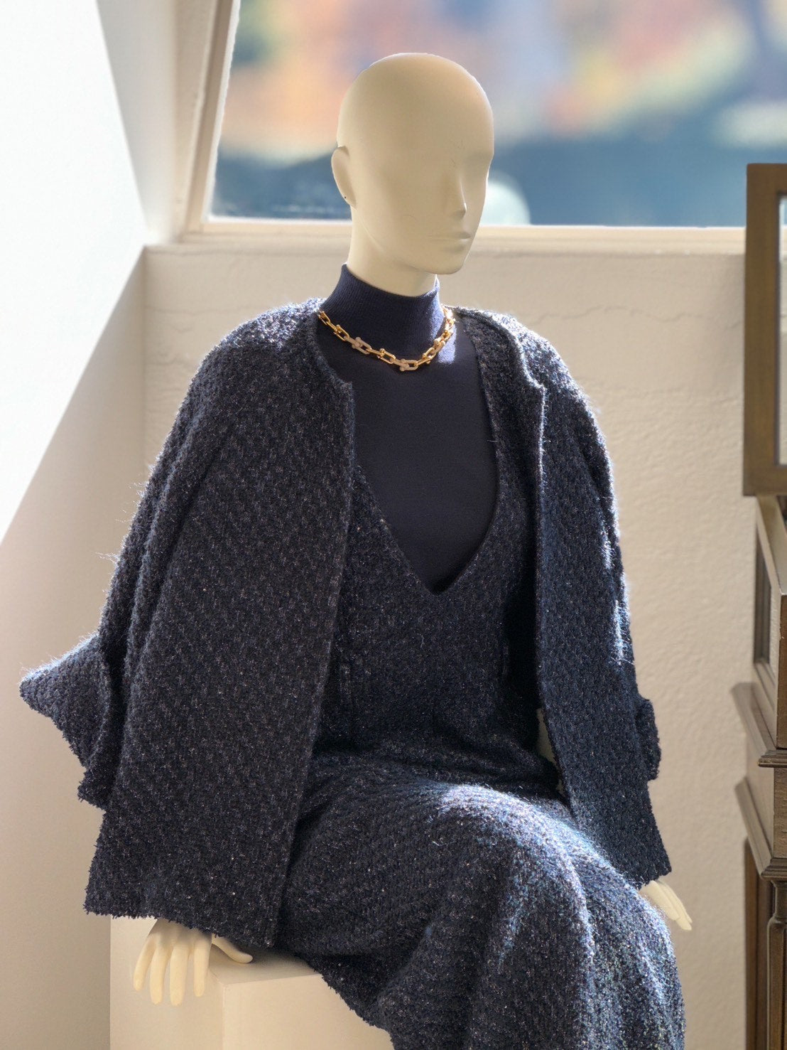 ツイードジャケット（ネイビー）