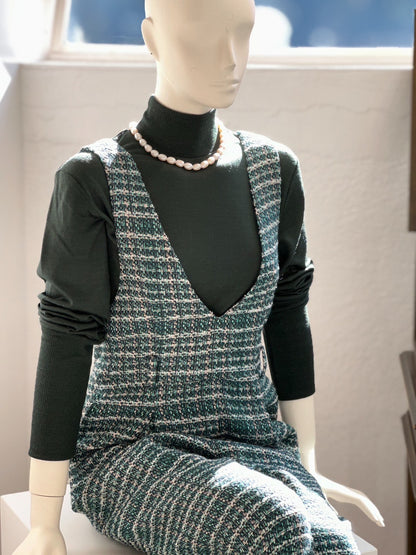 ツイードオールインワン（グリーン）