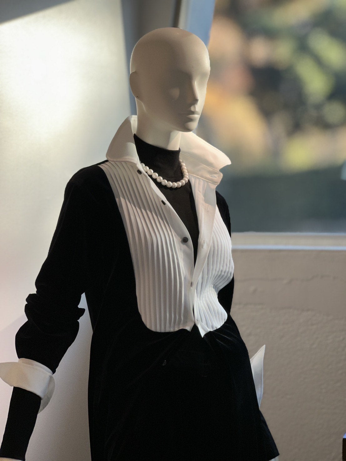 タキシードシャツワンピース（ブラック）