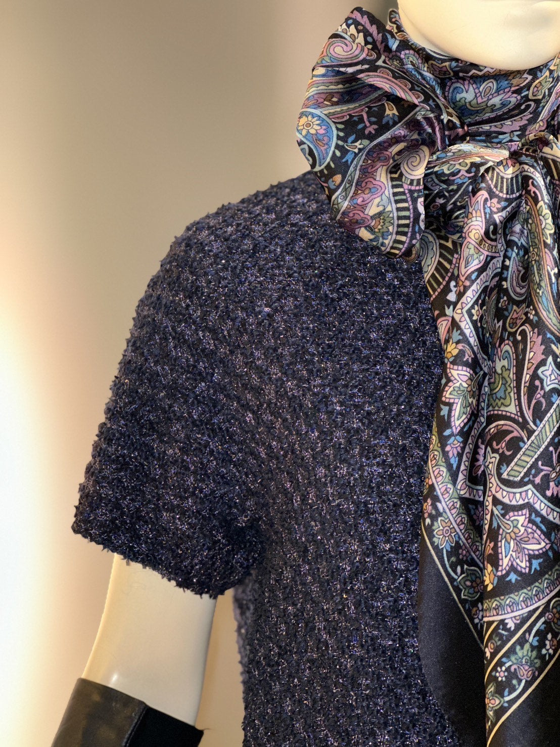 ツイードフレンチワンピース（ネイビー）