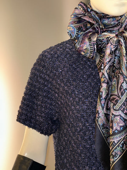 ツイードフレンチワンピース（ネイビー）