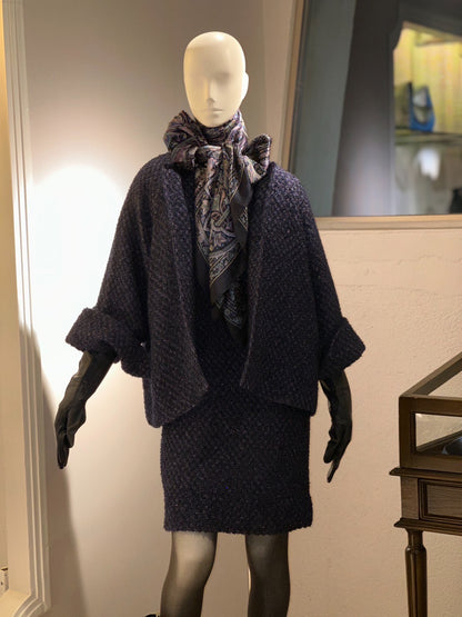 ツイードフレンチワンピース（ネイビー）