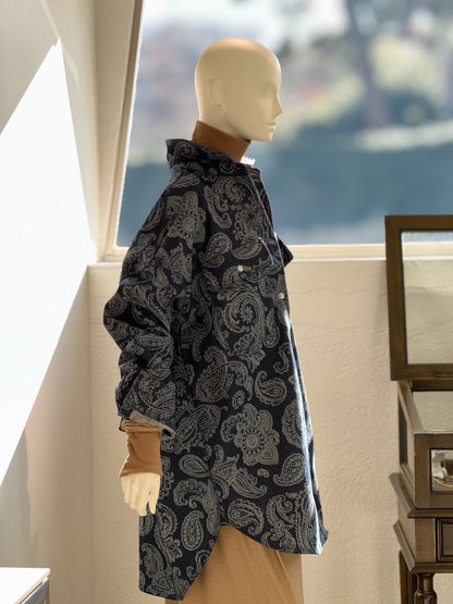 ペイズリーデニムシャツ