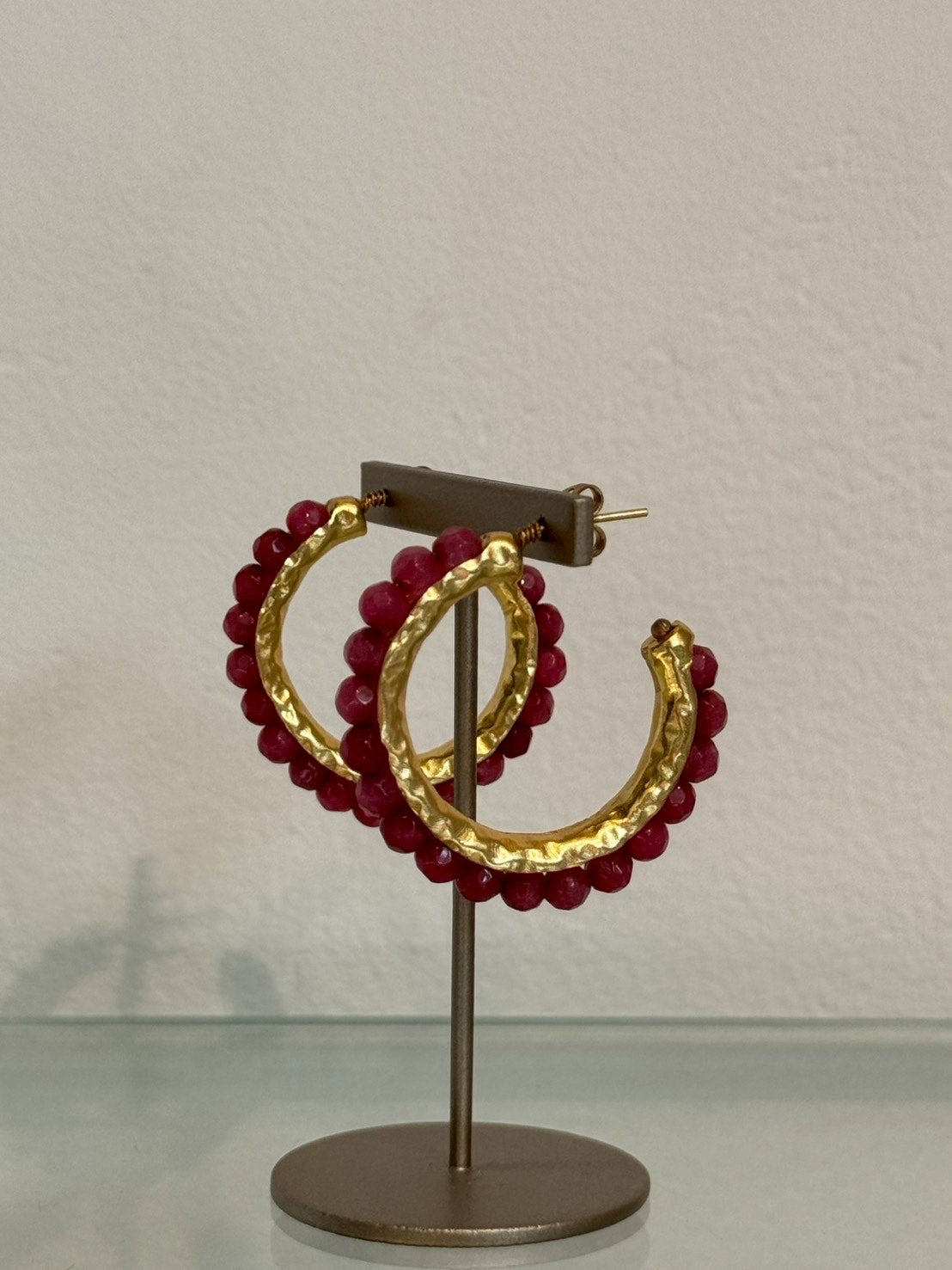 RED JADE（赤翡翠）フープピアス