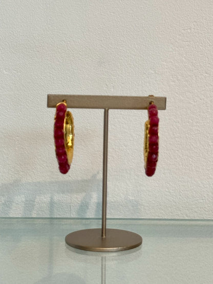 RED JADE（赤翡翠）フープピアス