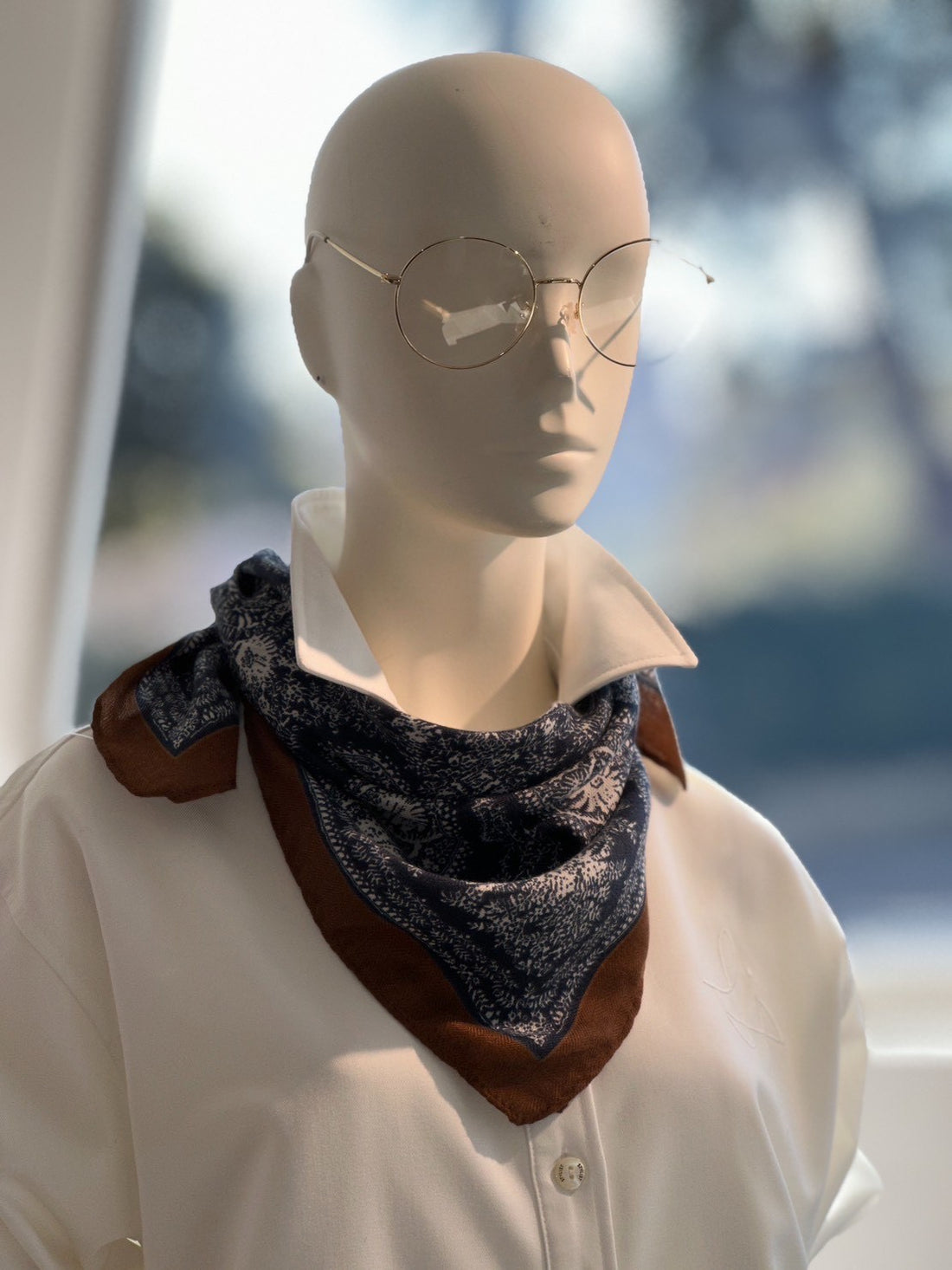 スカーフ（ペイズリー・ネイビー）